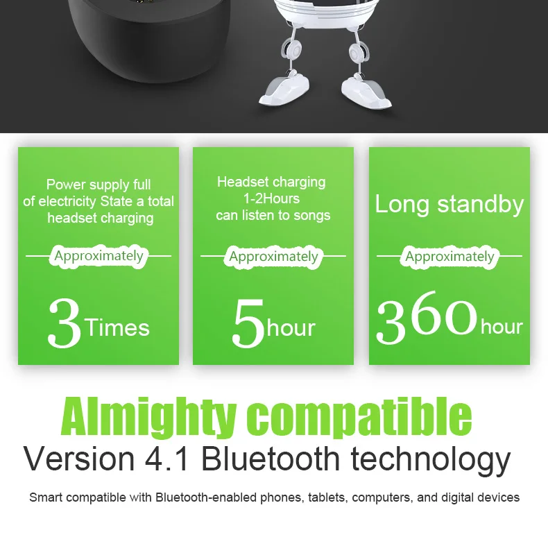 Magnetic charge charging mobile charging box Bluetooth headset (14)