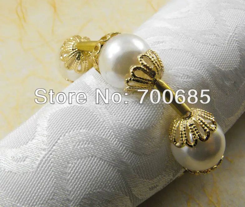 pearl napkin ring wholesale beaded wedding napkin holderin Napkin