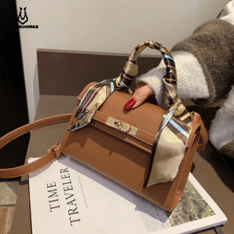 

2019 Luxury Lock Bag for Women High Quality Leather Shoulder Tote Bag Women Big Capacity Crossbody Messenger Bag New Sac