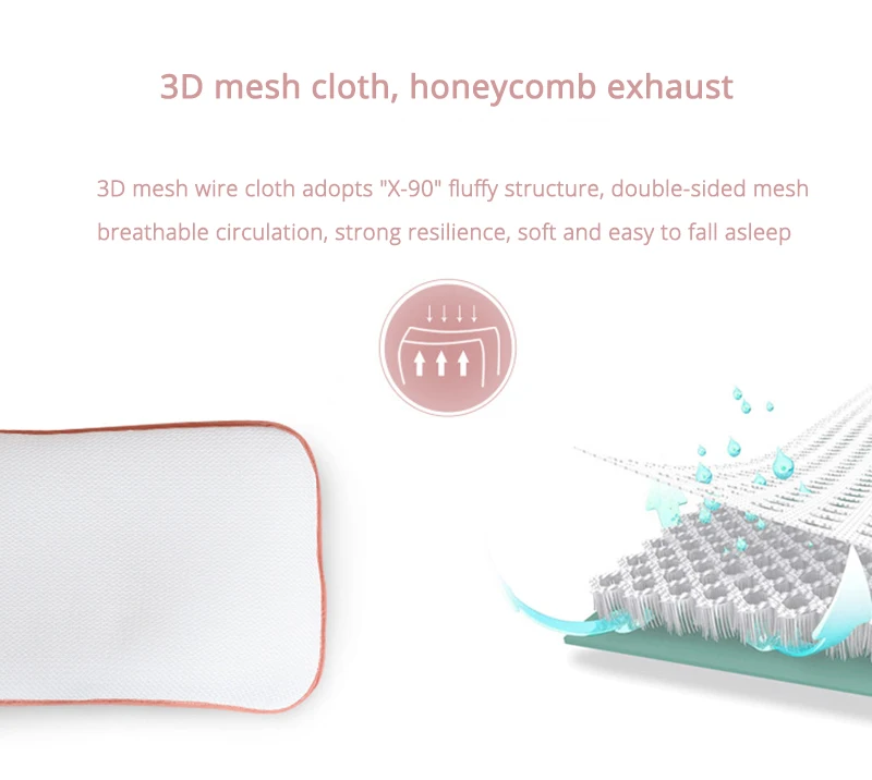 Honeylulu мультфильм репеллент подушки детские «дышащая» Подушка для новорожденных 3D мусс материал моющийся случайный узор