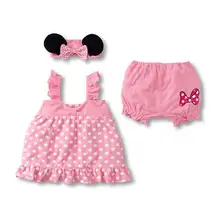 Hot Polka Dot 3Pcs Infant Baby Girl Outfit Top+ Pants+Headband Clothes Set 0-36M
