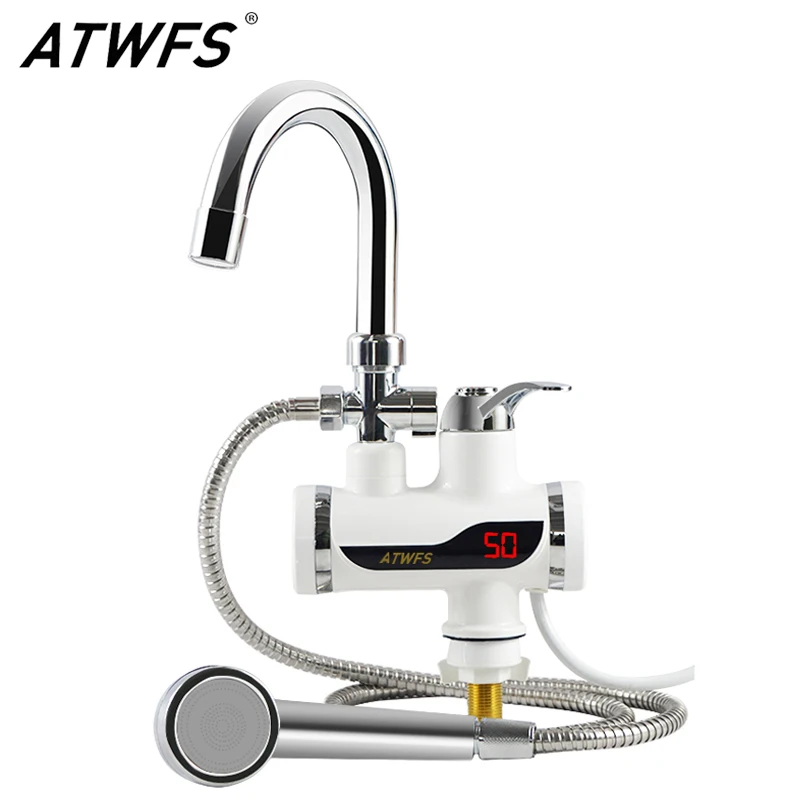 Promoción ATWFS-grifo calentador de agua de cocina, calentador de agua instantáneo de 220v, ducha, calentadores instantáneos, calefacción de agua sin depósito X13XzVjK