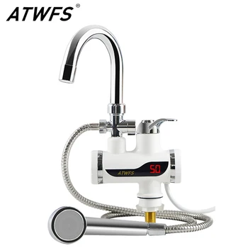 

ATWFS 220v Heater Shower Instant Heaters Water Heating Water Heater Tap Kitchen Faucet Instantaneous Water Tankless