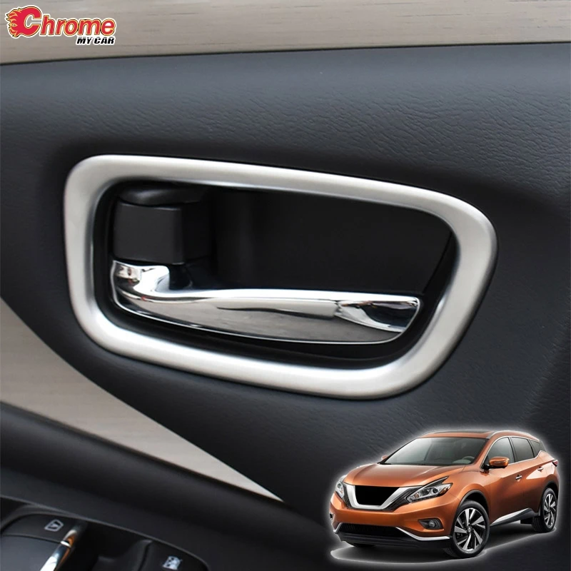 Боковая ручка двери для Nissan Murano хромированная Накладка отделки 2015 2016 2017 2018 ободок