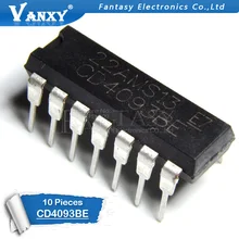 10 шт. CD4093BE DIP14 CD4093 DIP 4093 DIP-14 4093BE новое и оригинальное IC