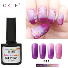KCE Новинка, 18 цветов, лак для ногтей, женская мода, изменение температуры, цвет ногтей, УФ-гель для ногтей, впитывающий Гель-лак