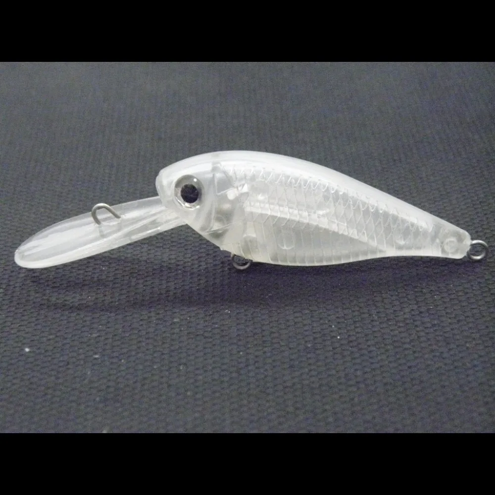 

wLure 5cm 3.5 Meter Depth Diving Tight Wobble Clear Unpainted Fishing Lures 10 per pack ABS Plastics UPC549P10