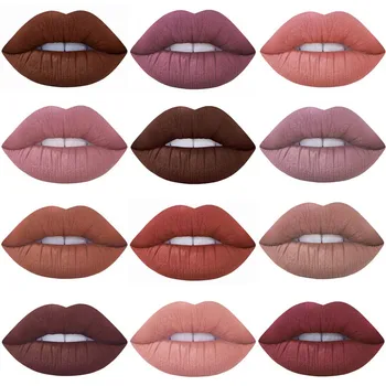 

Cream Moist Lip Gloss Lipstick Sexy Makeup Lasting Red Lip Tint Fashion 12 Colors Lip Gloss Nude Liquid Lip Glaze