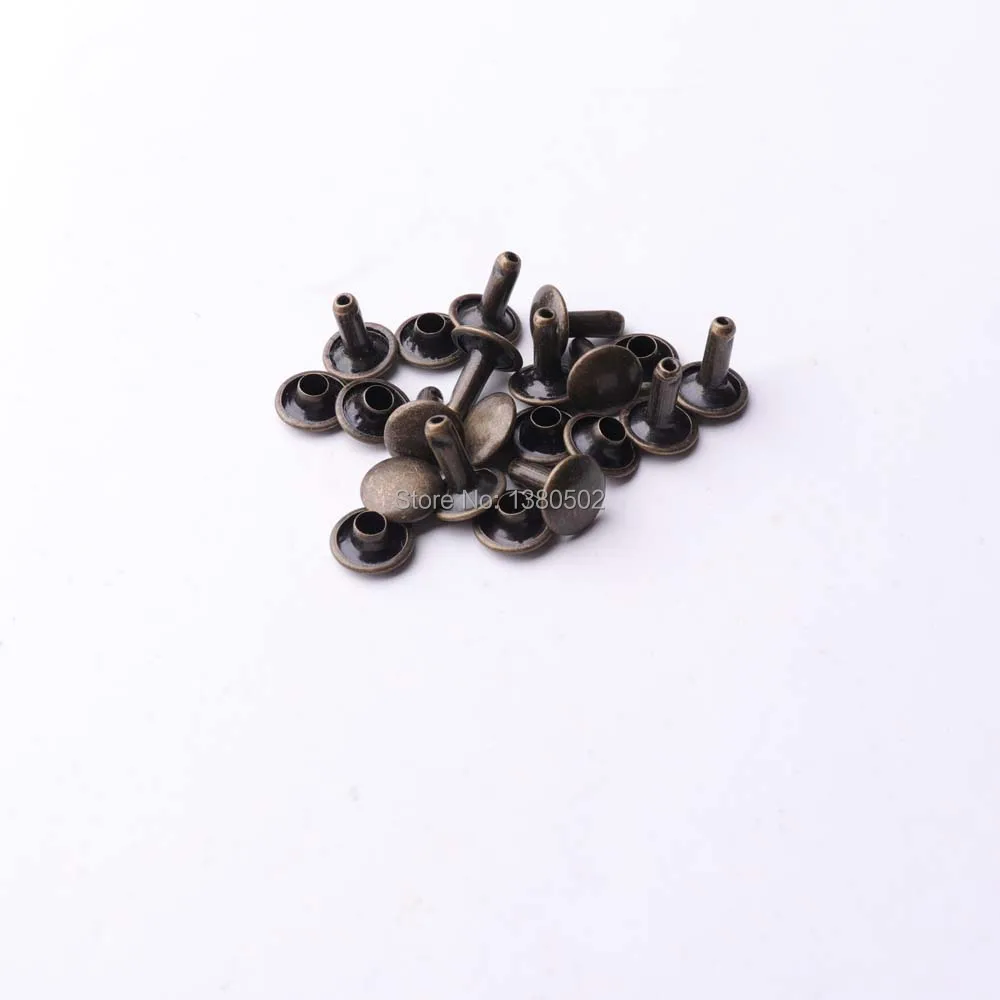 200sets 6*7mm bronze gold color Double Cap Rapid Rivet garment rivets