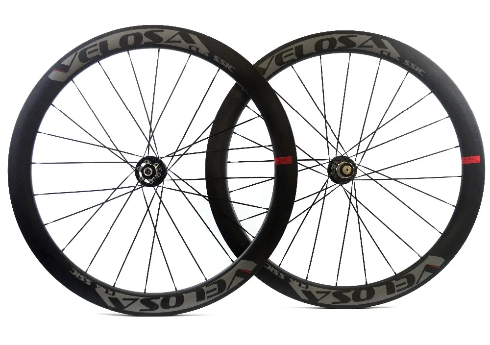 Velosa Disc 50 700C road bike disc brake carbon wheel,road disc brake wheelset,  50mm clincher/tubular cyclocross wheel