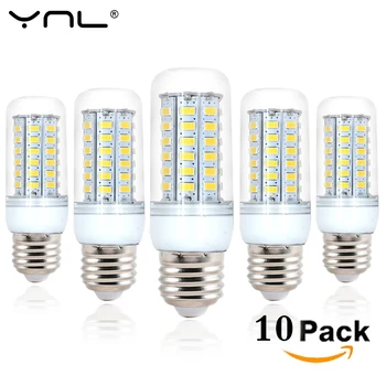 10pcs Lampada LED Lamp E27 220V 240V LED Corn Bulb SMD5730 Lamp LED Bulbs 24/36/48/56/69LEDs Home Decorated Chandelier Lights