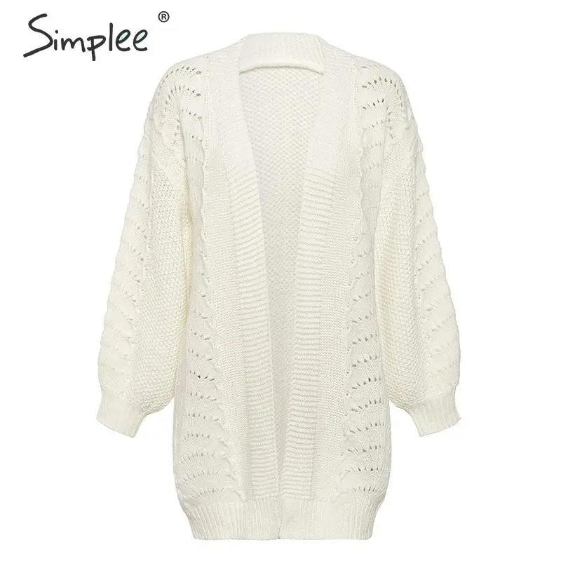 Simplee Autumn women shrug knitted cardigan Casual