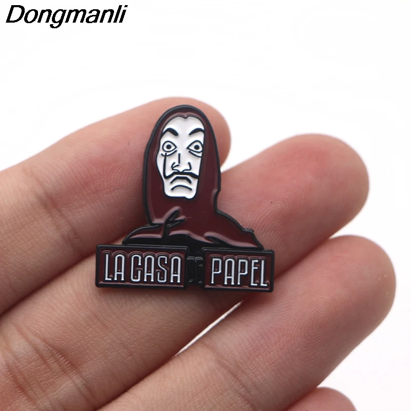 P3387 Dongmanli La casa de papel ТВ-шоу металлические эмалированные булавки и броши для женщин и мужчин нагрудные булавки рюкзак сумки шляпа значок подарки