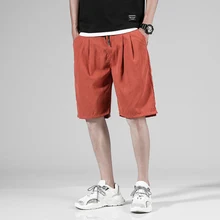 Летние мужские повседневные модные шорты-шаровары для отдыха хлопковые мужские шорты для бега с несколькими карманами для бодибилдинга мужские спортивные шорты