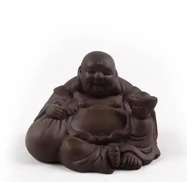 Фиолетовая глина большой живот Maitreya Будда Китайский Чай домашних животных кунгфу чай аксессуары Фабричный выход T68