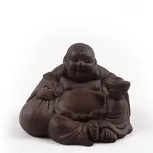 Фиолетовая глина большой живот Maitreya Будда Китайский Чай домашних животных кунгфу чай аксессуары Фабричный выход T68