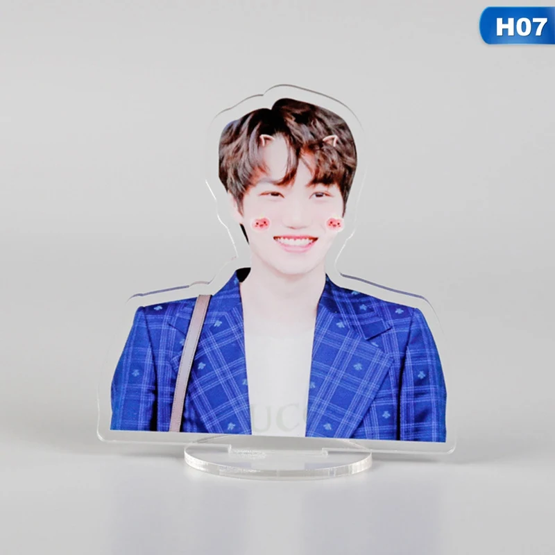 Kpop EXO персонаж стенд пластины дисплей Двойная акриловая сторона коллекции фанатов EXO карты+ база