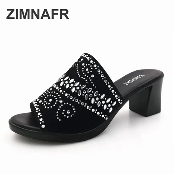 

ZIMNAFR BRAND WOMEN SLIPERS PLATFORM SANDALS WOMEN SUMMER SHOES RHIESTONES ANTISKIP HIHGT WOMEN SANDALS PLUS SIZE 35-42