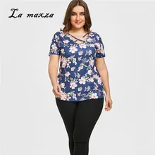 Плюс размер 5XL женская летняя повседневная футболка с принтом Горячая сексуальная тонкая модная одежда футболки Топ