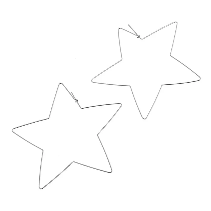 ES541-Grande-Em-Forma-de-Estrela-Brincos-Simplicidade-Fio-De-Cobre-Handmade-Brinco-para-As-Mulheres (3)