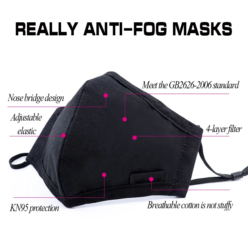Многоразовая маска для рта из чистого хлопка, защищающая от пыли, для мужчин и женщин, ветронепроницаемая противомоскитная устойчивая к бактериям, регулируемая смываемая маска для лица