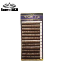 CrownLash роскошный коричневый удлинение ресниц D, C, B 0,15 7-15 мм смешанный размер лоток