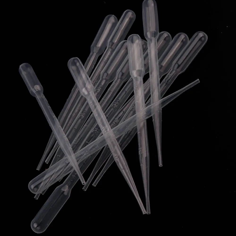 100pc 3ML Transparent Pipettes Disposable Safe Plastic Eye Dropper Transfer Graduated  For Silicone Mold Craft Jewelry Making 100pcs 2ml disposable pipettes plastic squeeze transfer pipettes dropper silicone mold for uv epoxy resin craft jewelry making