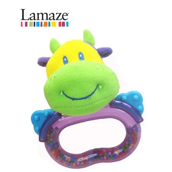 

Baby Rattles & Mobiles with Teether Baby Toys Cow Animals Dolls Stroller Crib Hanging Wind Chimes Hand Bell Baby Toys Rattle