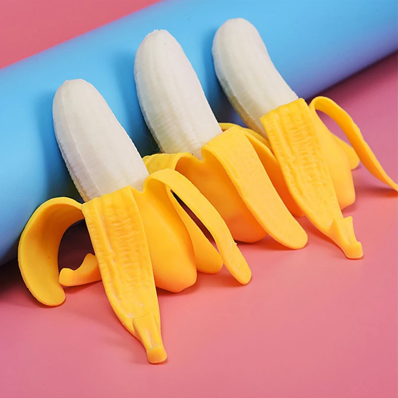 Squishy Simulated Banana Squishies Slow Rising Cute Fruit Soft Squeeze Toy Sweet Scent Stress Relief Funny for Kids Gift 13*6CM