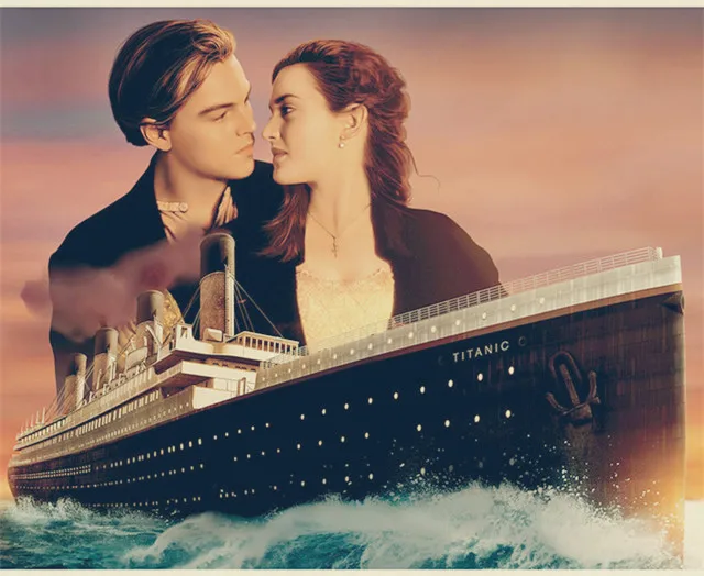 

5d eigen foto custom diamond painting Titanic Rose jack movies christmas embroidery diy cross stitch xmas decor hot 925 glow