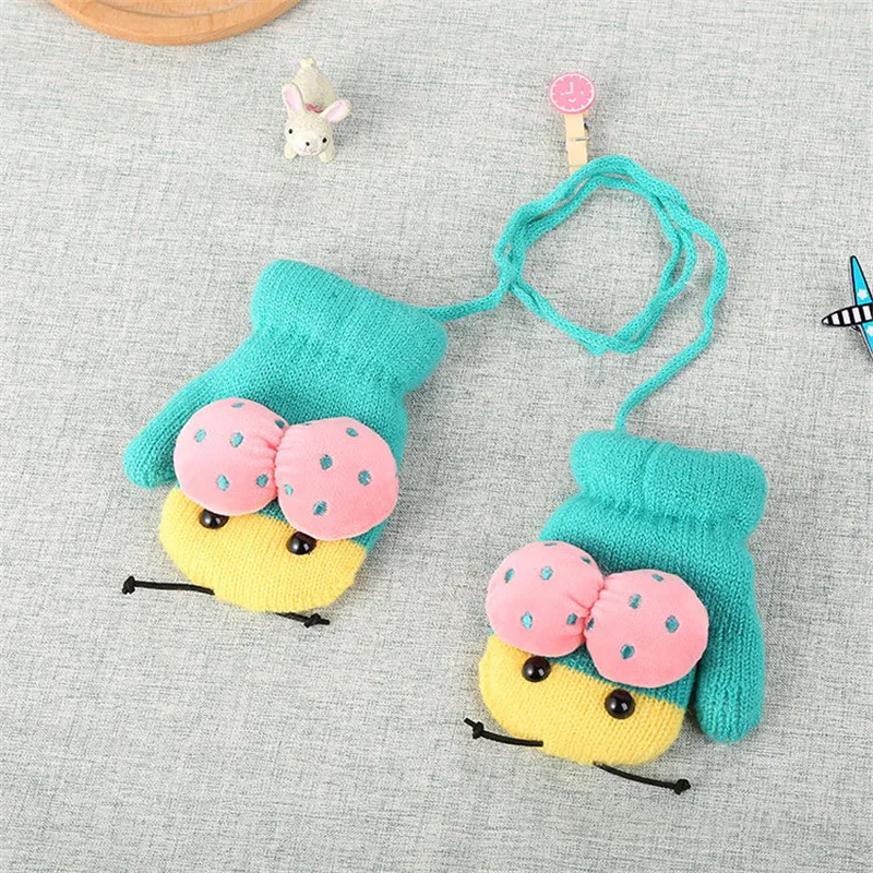Cute Infant Baby Gloves Mittens Cotton Soft Knitting Warm Kids Gloves Thicken Hot Girls Boys Of Winter Warm Gloves  (8)