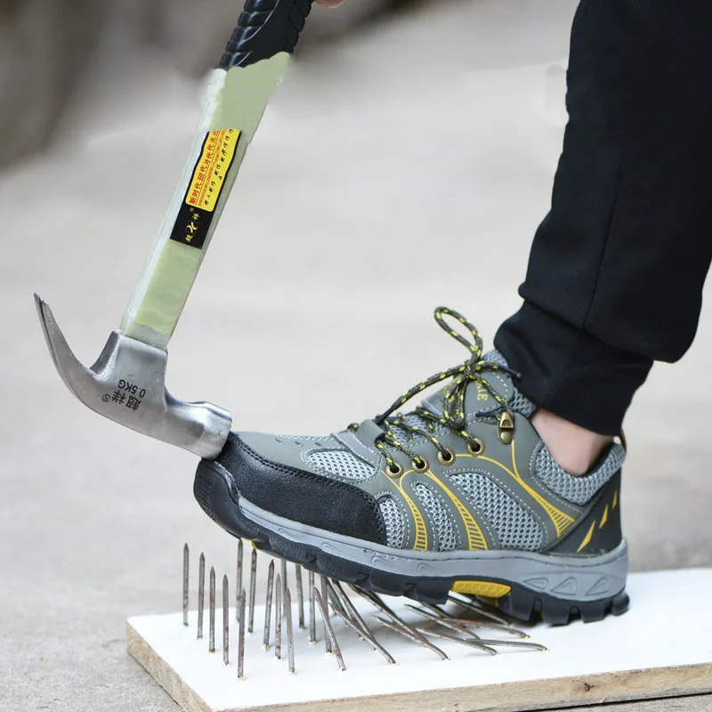 Steel toe work boots Lightweight Breathable New Men Safety Shoes Anti-smashing mesh shoes Construction Protective Work Shoes Steel toe work boots Lightweight Breathable New Men Safety Shoes Anti-smashing mesh shoes Construction Protective Work Shoes