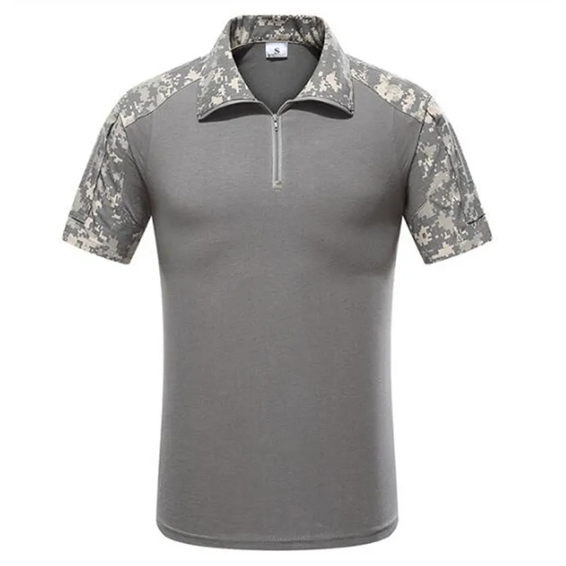 Летняя тактическая одежда для мужчин военные тактические футболки Военная Маскировочная футболка армейский Стиль Футболка быстросохнущие футболки - Цвет: ACU
