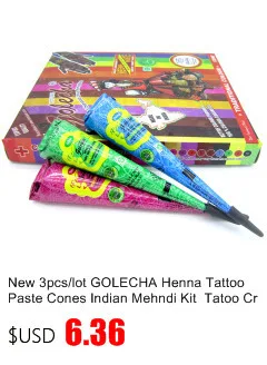 Henna Paste Tattoo JAC Bottle Set Painting Mehndi Henna Nozzle Applicator Drawing Bottle With Sealing Cap For Stencil(30ML