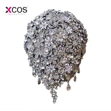 Новое поступление сверкающие кристалльные бусины Свадебный букет со стразами роскошная ручка невесты свадебные каскадные букеты