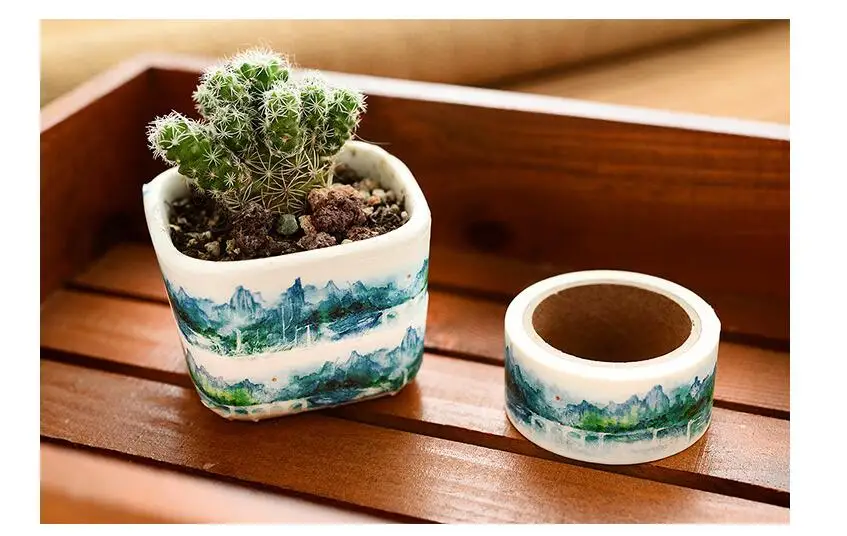 Ретро китайский стиль Poetic Flavour декоративные из рисовой бумаги лента DIY Скрапбукинг маскирующая лента школьные офисные поставки Escolar Papelaria
