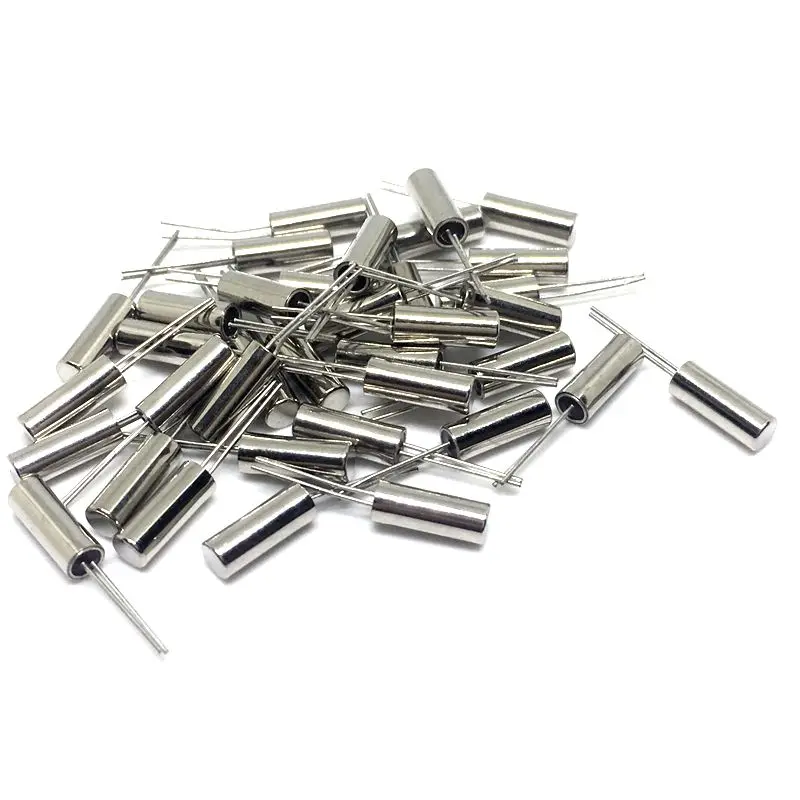 

10pcs 32.768KHz 32.768 KHZ 32.768K Frequency Resonator Oscillator Quartz Crystal Cylender 2*6mm