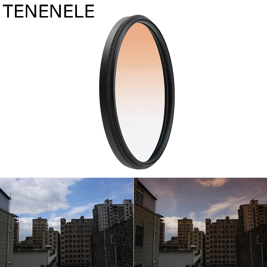 Фильтр TENENELE для камеры 46 49 52 55 58 62 67 72 77 82 мм градиентные фильтры объектива Nikon Sony