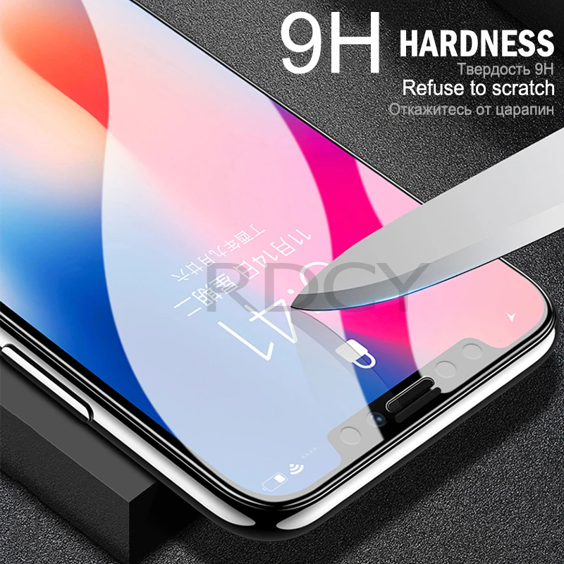 Защитное стекло закаленное 6D с полным покрытием для iPhone SE2 11 Pro max XS Max XR 6S 7 8