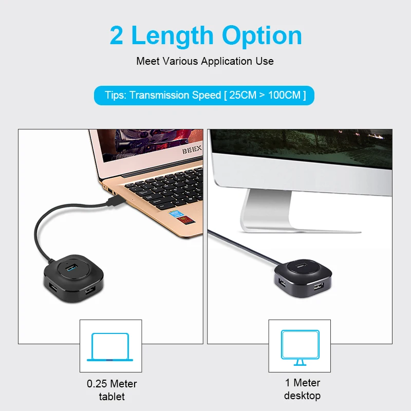 USB разветвитель 4 порта 3 0 дюйма с интерфейсом питания|USB-хабы| |