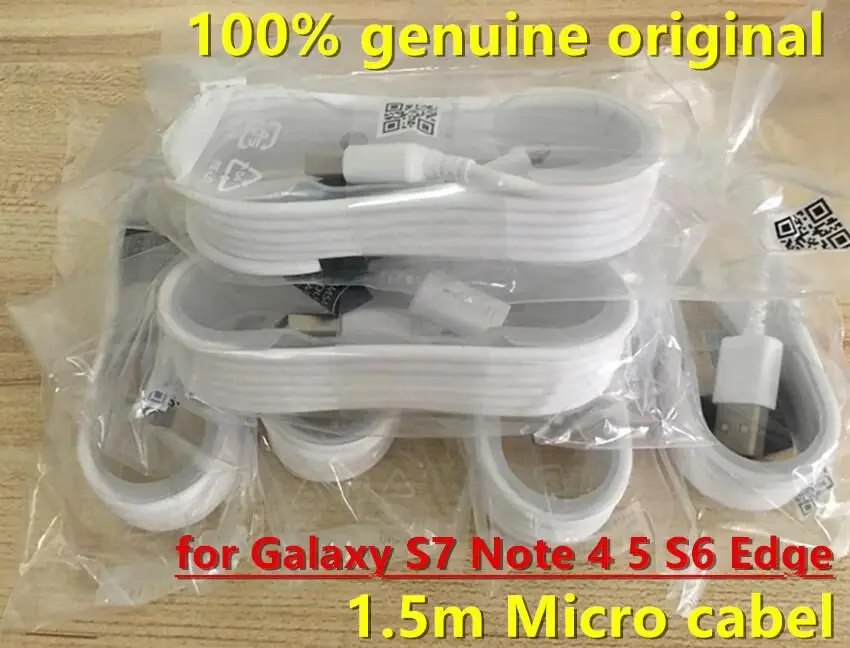 100 шт./лот 100% оригинальный 1 5 м Micro USB кабель для быстрой зарядки и синхронизации