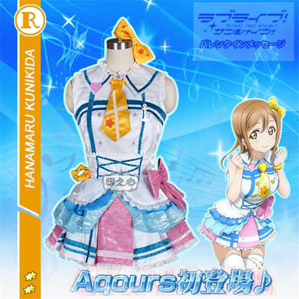 

Аниме Косплей Костюм Aqours Love Live Sunshine Одиночная серия Hanamaru Kunikida платья милые полные комплекты B