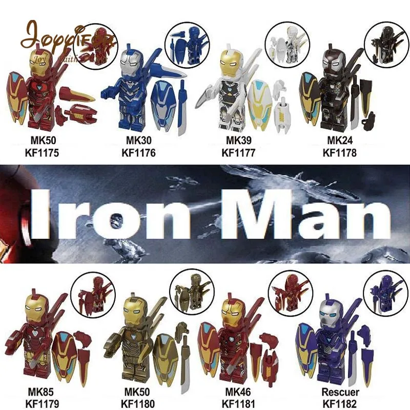 

Joyyifor Super Heroes Iron Man Armor Shield Pepper Potts Rescue Armour Suit Building Blocks Bricks Figures Kids Toys