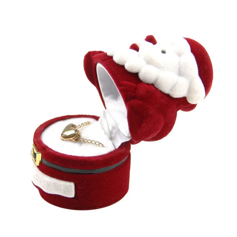 Санта Клаус шкатулка Рождественский подарок кольцо серьги подвеска Чехол держатель