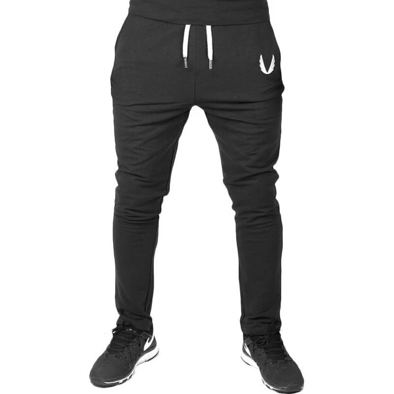 Vomint cotton men's jogging sportswear pants casual stretch cotton men's fitness pants tight sports pants trousers