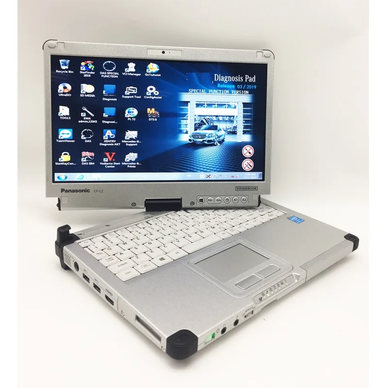 TOUGHBOOK CF-C2 PC CF C2 i5 CPU y hdd MB STAR C4/C5 software completo X-ENT-RY/DAS/vediamo/dts/epc/