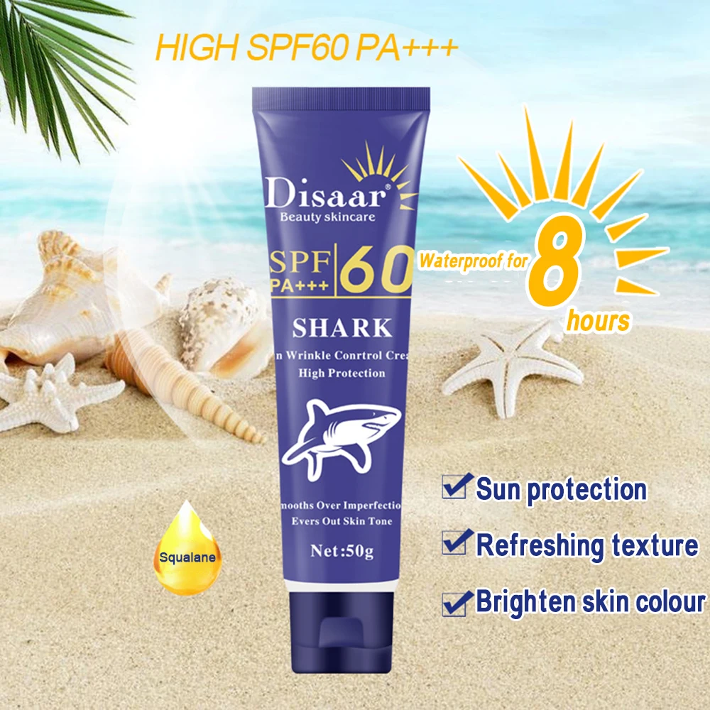 Disaar Squalane SPF60+ солнцезащитный крем для лица и тела, отбеливающий крем для загара, увлажняющий крем с мультиэффектом для кожи TSLM1