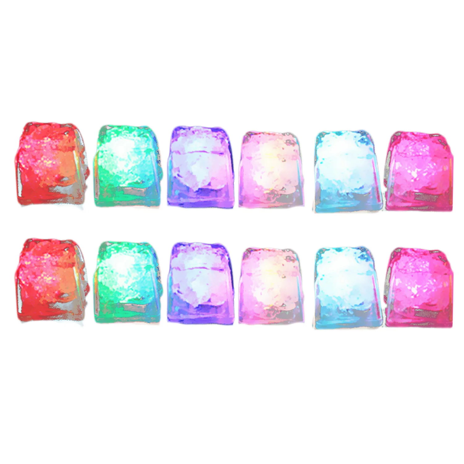 12 шт. цветной светодиодный кубики льда светящиеся кубики льда медленный мигающий меняющий цвет кубики льда Свадебная вечеринка фестиваль Декор Игрушка