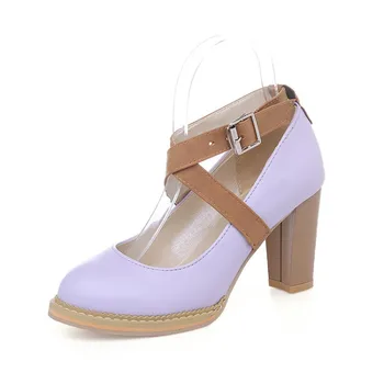 

The spring and autumn period and the new comfortable thick with high with shallow mouth cross strap