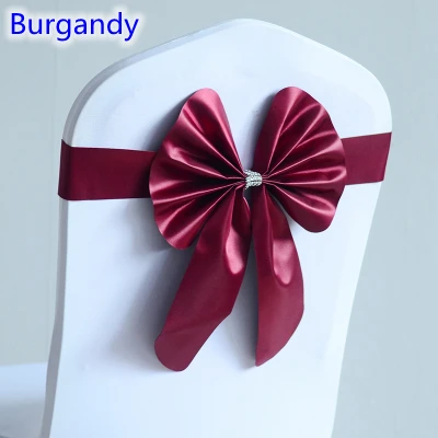 18 цветов пояс для стула бабочка стиль галстук-бабочка эластичная повязка на стул спандекс Чехол для стула пояс для свадьбы